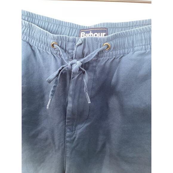 Barbour Men's Relaxed Fit Cotton Oxford Cloth Drawstring Chino Shorts Blue 2XL - Picture 6 of 13